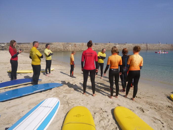 Paddling practice from the harbour